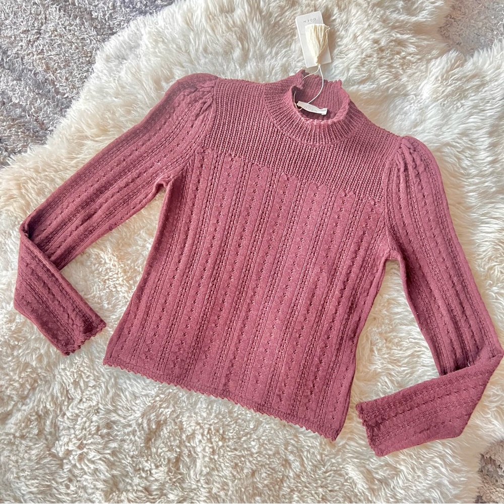 💋SOLD💋🍂🤎DÔEN ‘Minou’ Silk Baby Alpaca Brown Turtleneck M✨ - Picture 5 of 14